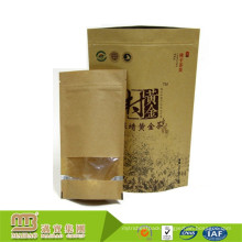 Custom Printed Heal Seal Food Grade Packaging Biodegradable Kraft Paper Rice Paper Bag